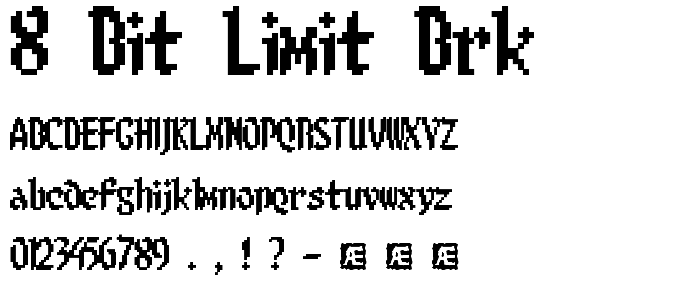 8-bit Limit BRK font